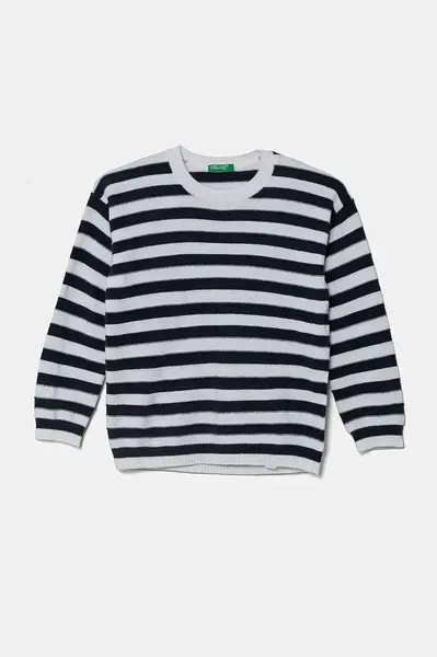 Dětský svetr United Colors of Benetton tmavomodrá barva, lehký, 1036H102L