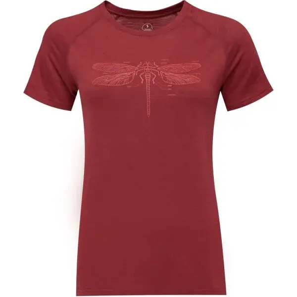 Klimatex MJOSA MERINO Dámske MERINO tričko, vínová, veľkosť XXL