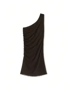 Bershka Šaty  tmavohnedá