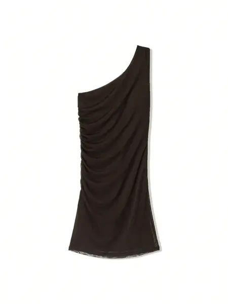 Bershka Šaty  tmavohnedá