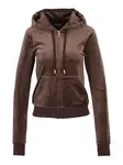 Juicy Couture Petite Tepláková bunda 'ROBERTSON'  hnedá