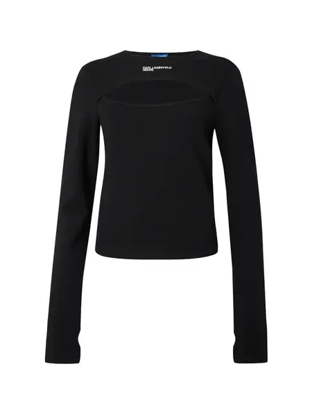 KARL LAGERFELD JEANS Tričko  čierna / biela