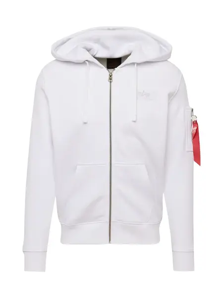 ALPHA INDUSTRIES Tepláková bunda  čierna / biela