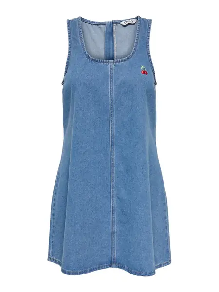 ONLY Šaty 'ONLMARIGOLD'  modrá denim / červená