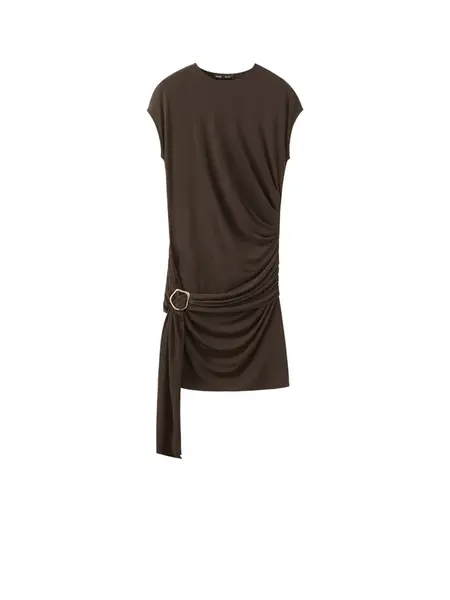 MANGO Šaty 'MILENA'  hnedá