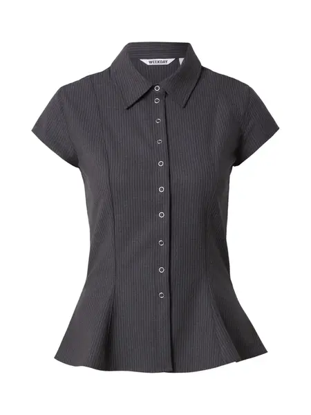 WEEKDAY Blúzka 'Noah'  sivá / čierna