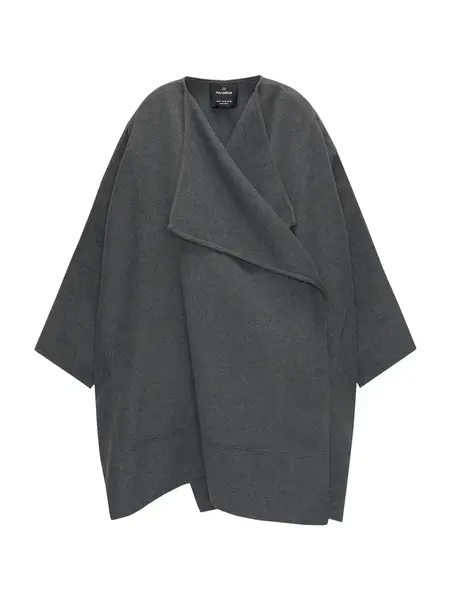 Pull&Bear Prechodný kabát  sivá melírovaná