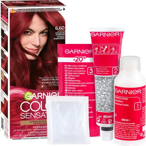 Garnier Color Sensation barva na vlasy odstín 6.60 Intense Ruby 1 ks