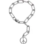Y Chain Peace náramek - stříbrné barvy