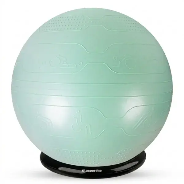 Gymnastický míč inSPORTline Stretch Ball 75 cm se základnou BallBase mint