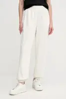 Bavlněné tepláky Calvin Klein dámské, béžová barva, LV044C904G