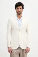 Sako s příměsí lnu Guess TYRON pánské, béžová barva, M5GN09 WH782