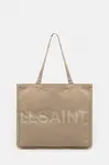 Bavlněná taška AllSaints LARGE béžová barva, M170XC
