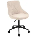 Carryhome OTOČNÁ ŽIDLE PRO MLÁDEŽ, samet, černá, béžová