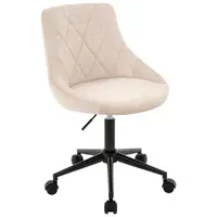 Carryhome OTOČNÁ ŽIDLE PRO MLÁDEŽ, samet, černá, béžová