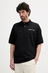 Bavlněné polo tričko Polo Ralph Lauren pánské, černá barva, 710972615