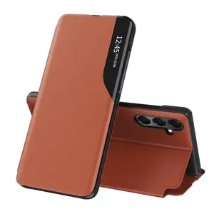 Eco Leather View Case, Samsung Galaxy A16, oranžové
