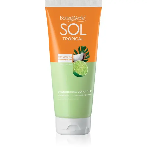 Bottega Verde Sol Cocco Lime sprchový a kúpeľový gél po opaľovaní 200 ml