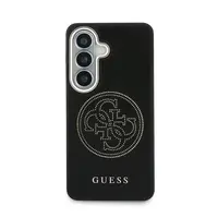 Zadní kryt Guess PU Perforated 4G Logo Magnetic pro Samsung Galaxy S26, černá