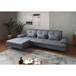 Sit & More ROHOVÁ SEDAČKA, kůže, šedomodrá