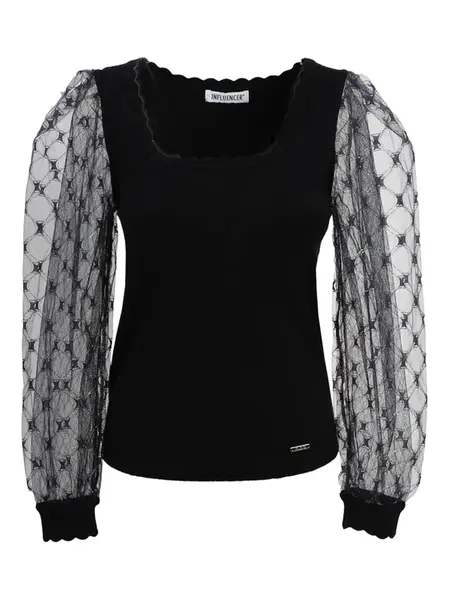 Influencer Sveter  čierna