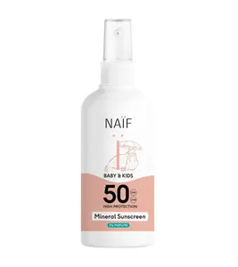 NAIF Ochranný sprej na opalování pro děti a miminka bez parfemace SPF50 100 ml