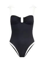 Mint Velvet Jednodielne plavky  čierna / biela