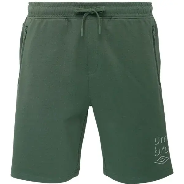 Umbro ALIKHAN Pánske šortky, tmavo zelená, veľkosť