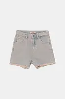 Dětské riflové kraťasy Guess fialová barva, hladké, nastavitelný pas, J5GD00 D5NI0