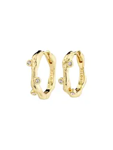 Pilgrim Náušnice 'Hermione'  zlatá / priehľadná