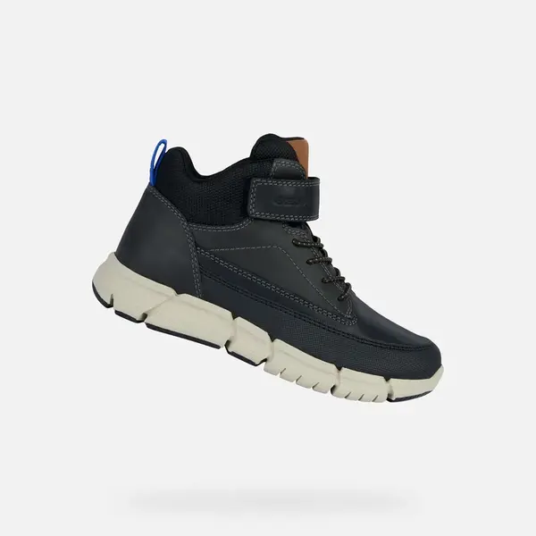 Black boys' ankle boots Geox Flexyper - Boys