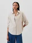GAP Striped Oversize Shirt Poplin Big Shirt - Ladies