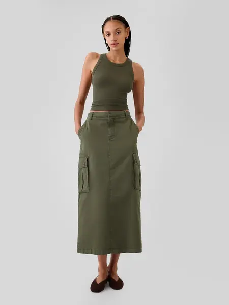 GAP Midi Skirt with Pockets Utility Cargo - Ladies