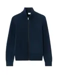 Tmavomodrý sveter na zips Celio