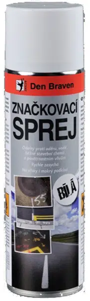 Značkovací sprej bílý 500 ml - Den Braven