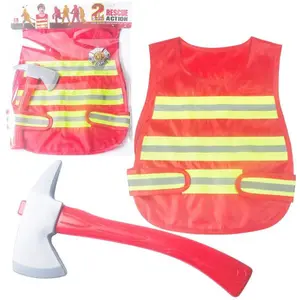 HASIČ - Hasičská vesta se sekerou a odznakem