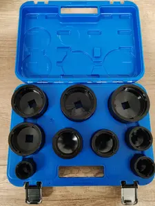 MDtools Nástrčné hlavice - klíče 1/2" 26-88 mm, na hřídelové KM matice, sada 9 ks