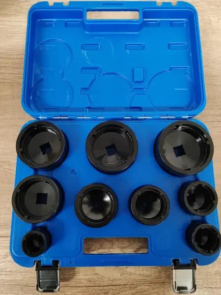 MDtools Nástrčné hlavice - klíče 1/2" 26-88 mm, na hřídelové KM matice, sada 9 ks