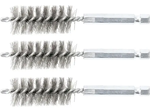 BGS technic Sada kartáčů na vrtačku, 8 mm, 6hranné 1/4", ocelové, 3 ks - BGS 3078-8-S Velikost: 13 mm