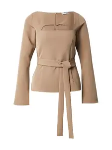 millane Tričko 'Bell Sleeve'  hnedá