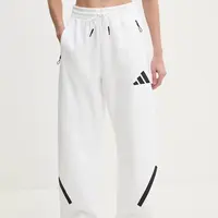 Tepláky adidas Z.N.E. béžová barva, s potiskem, JJ4747