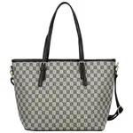 Trendy dámská koženková kabelka na rameno Elina, černobílá