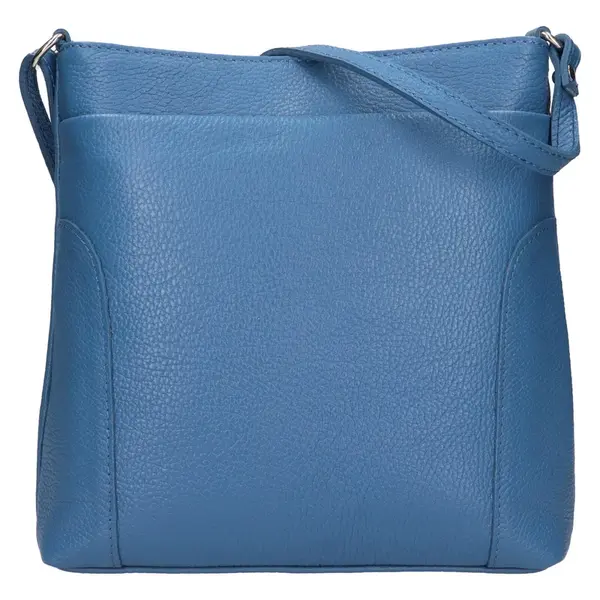 Dámska kožená crossbody kabelka Italia Emma - sýto modrá