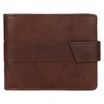 Pánská kožená peněženka Lagen Marian - tmavě hnědá