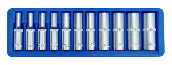 Hlavice 6-hranné prodloužené 1/4" 4-13mm 11ks SW-Stahl