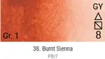 Akvarelové barvy Grand Godet – 38 Burnt Sienna