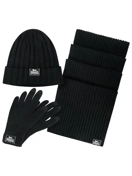 Lonsdale unisex čepice, šála a rukavice