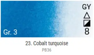 Akvarelové barvy Grand Godet – 23 Cobalt Turquoise