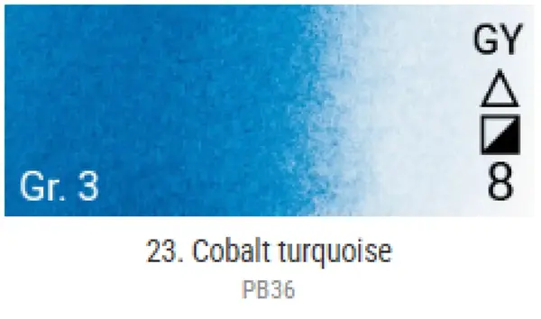 Akvarelové barvy Grand Godet – 23 Cobalt Turquoise