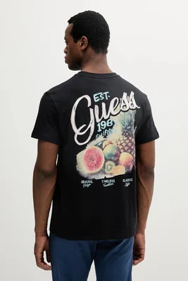 Tričko s příměsí lnu Guess pánské, černá barva, M5GI21 KCT41